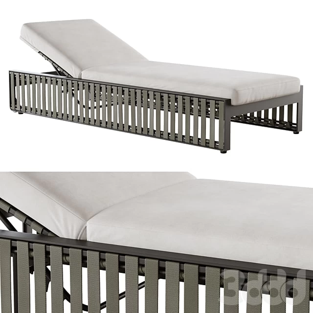 Outdoor garden wicker woven lounger