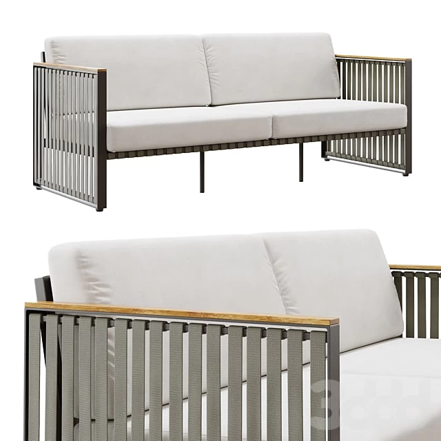 Outdoor garden wicker woven sofa