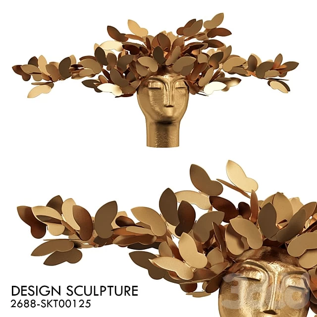 DESIGNER SCULPTURE WOMAN HEAD