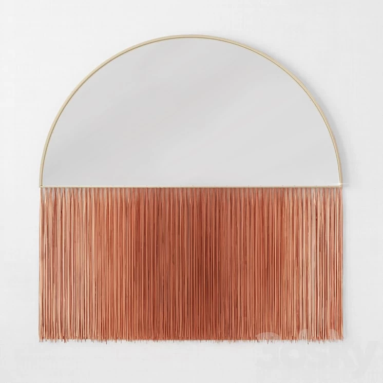 Mirror Luna with fringe