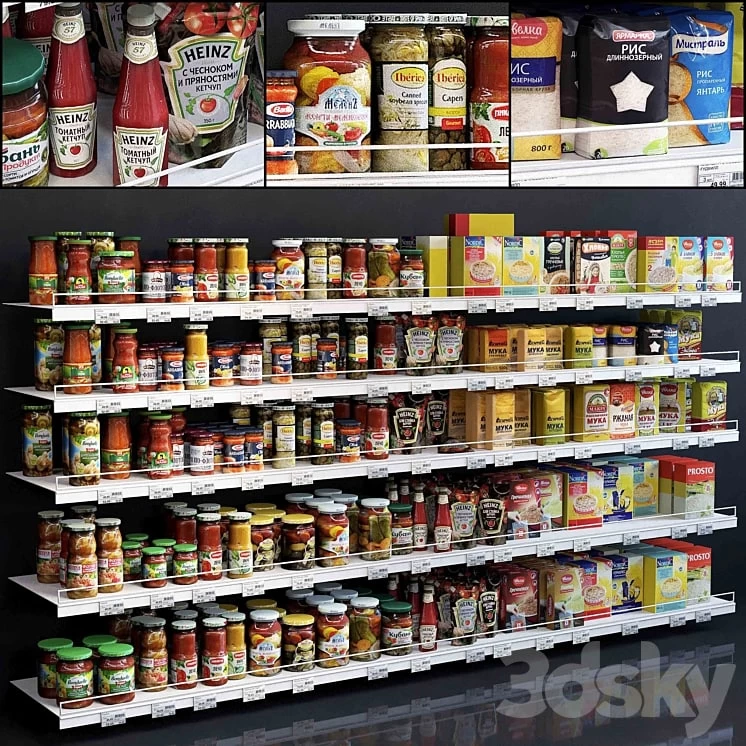 Showcase 005. Canned food, cereals, flour