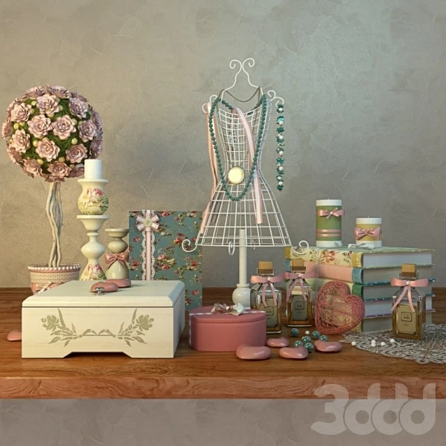 Decorative set for the bedroom