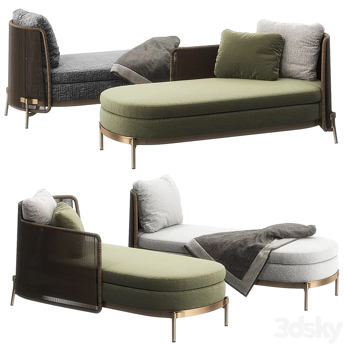 Tape Outdoor daybed by Minotti