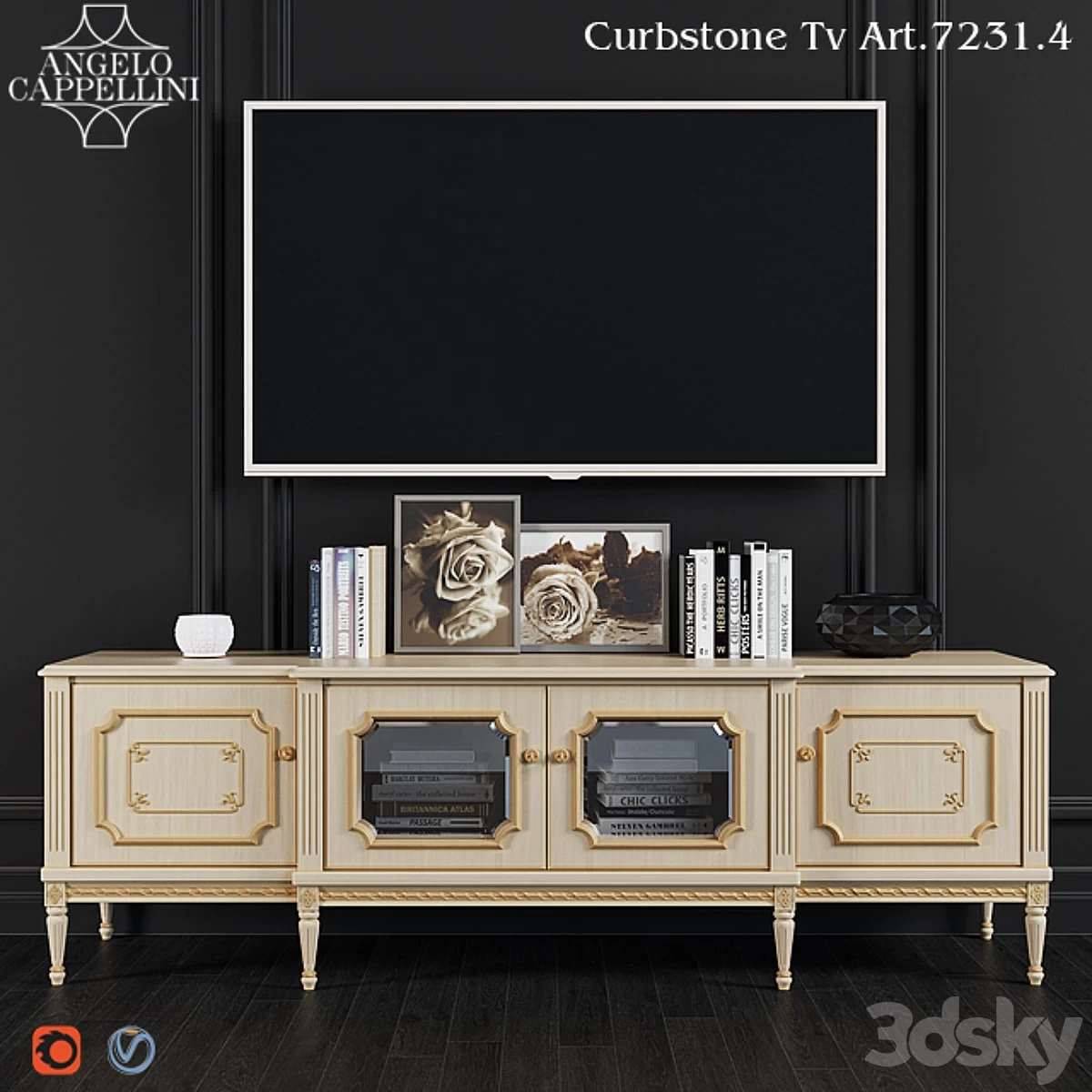 Angelo Cappellini TV Stand Art.7231 / 4