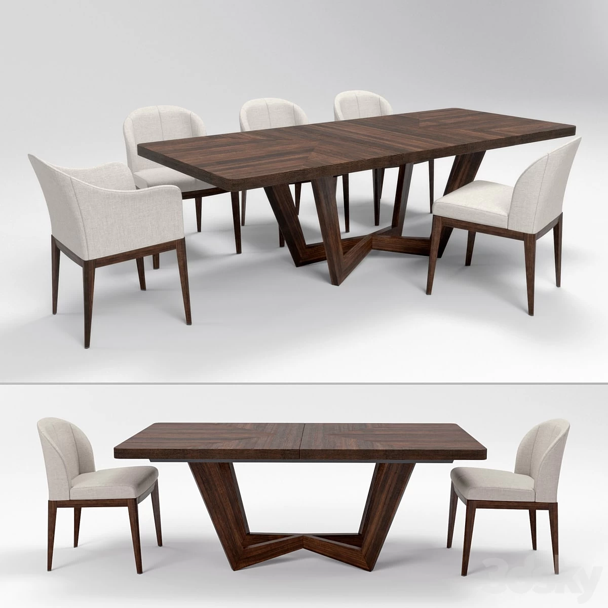 Table and chairs (Accademia, Giorgetti)