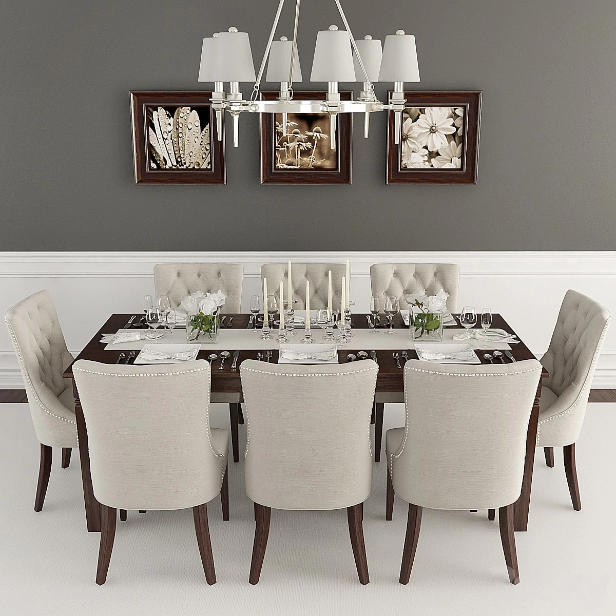 Table, chairs, serving 2