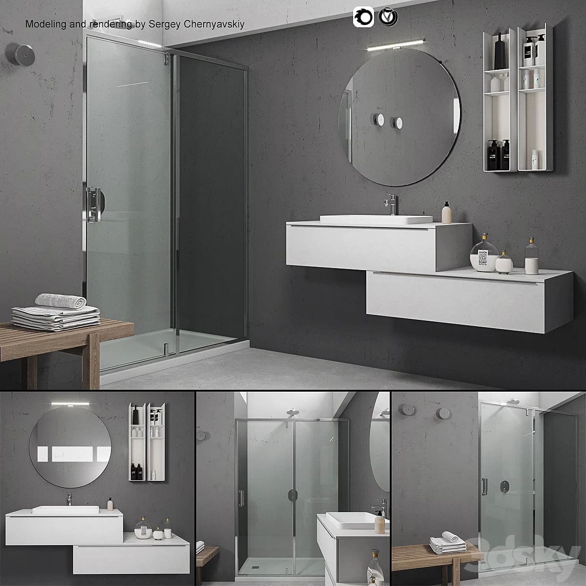 Bathroom furniture set Arcom e.Ly 5