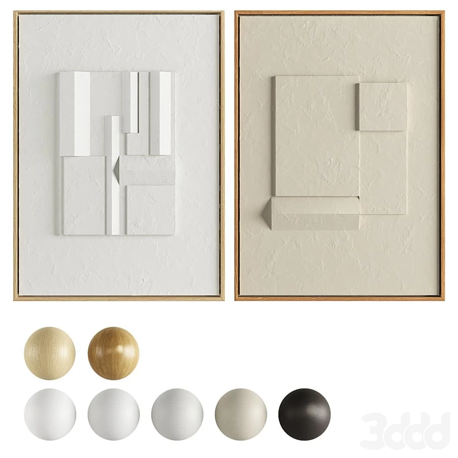 Iolastudios - Plaster Painted Relief Artwork 04