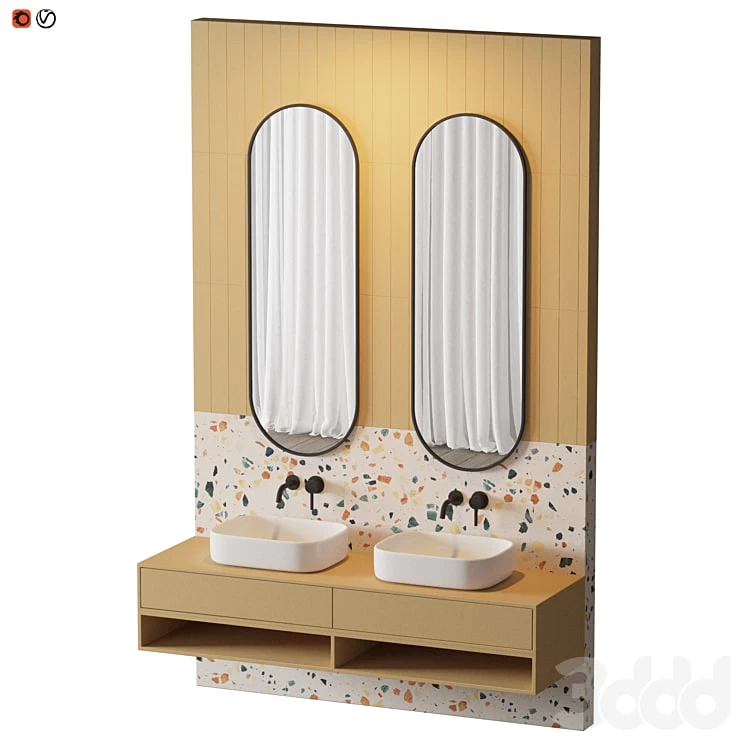 Terrazzo Yellow Bathroom