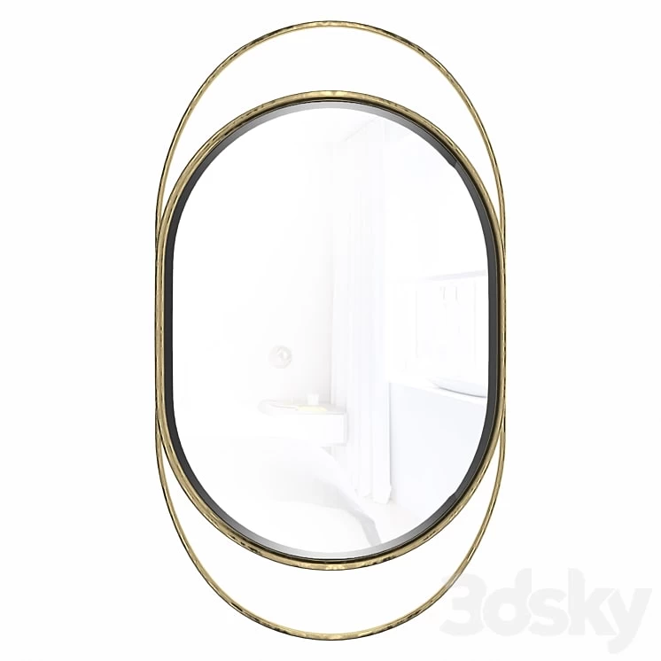 Mirror in a metal frame gold KFG097