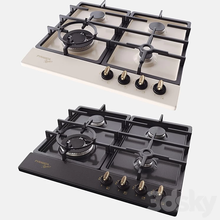 Hob piramide pfe 642 ivory Rustico (beige and black)