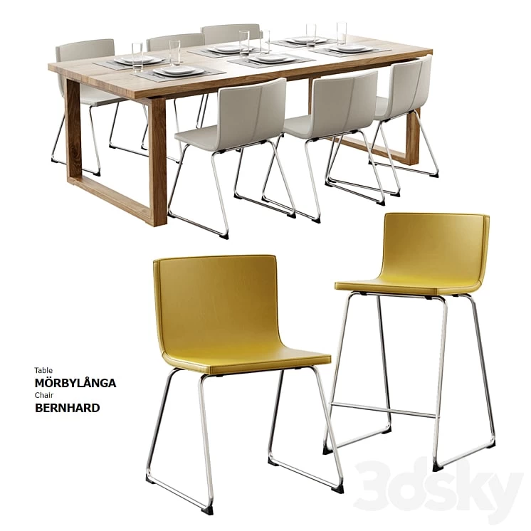 Ikea / Morbylanga table + Bernhard chair