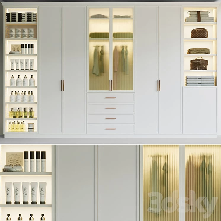 Wardrobe - Wardrobe with clothes