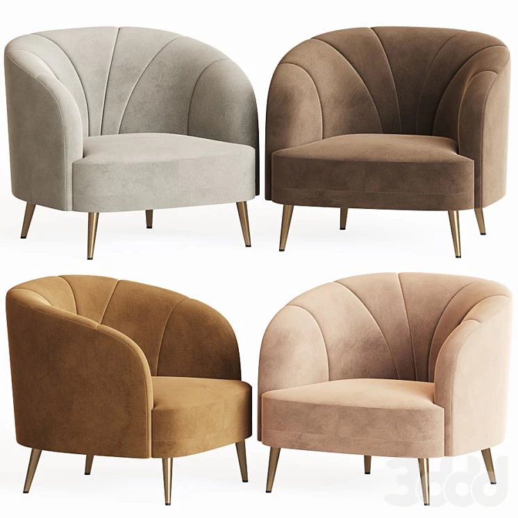 Velor leone armchair laredoute