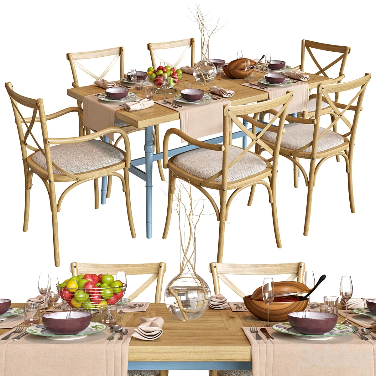 DINETTE WOODEN PROVENCE