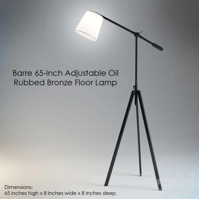 Barre 65-Inch Adjustable Oil Rubbed Bronze #65