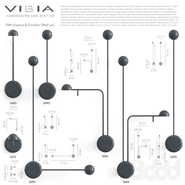 Vibia Pin (wall set)