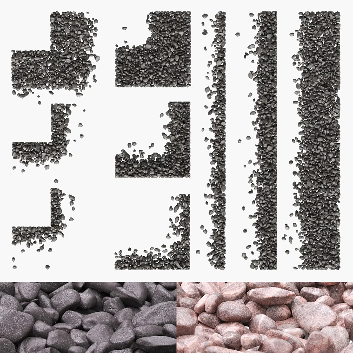 Gradient Pebbles Paths 01 (16-54 mm)