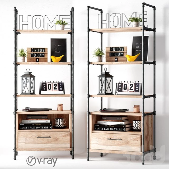 Industrial loft set