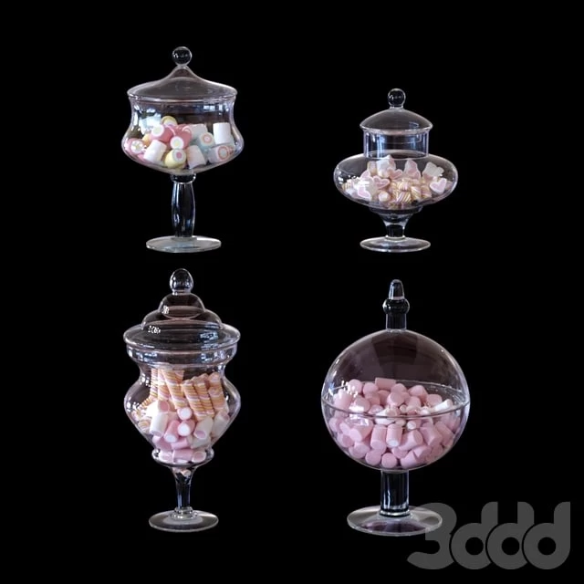 CYS candy and marshmallow buffet glass jar