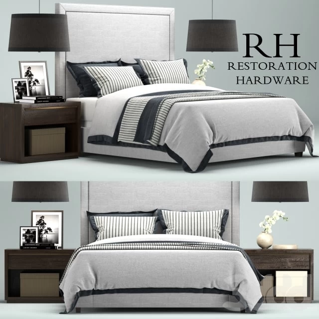 Restoration Hardware Wallace Upholstered bed
