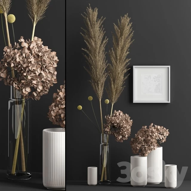 Decoration with dried flowers