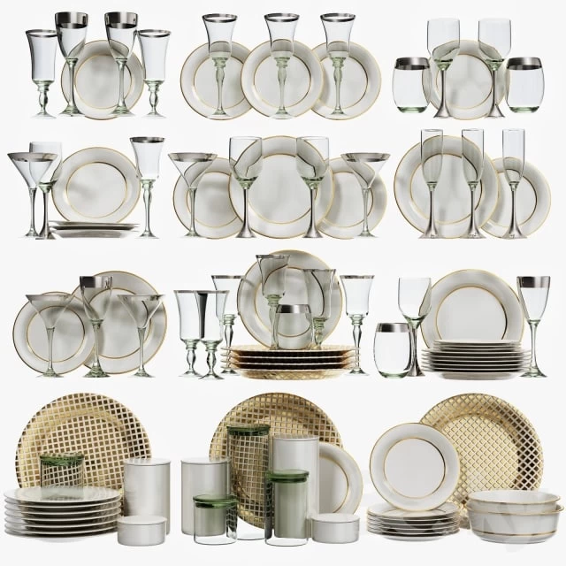 Classic cups and plates