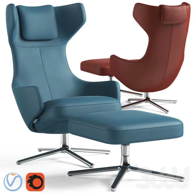 Armchair and ottoman Grand Repos