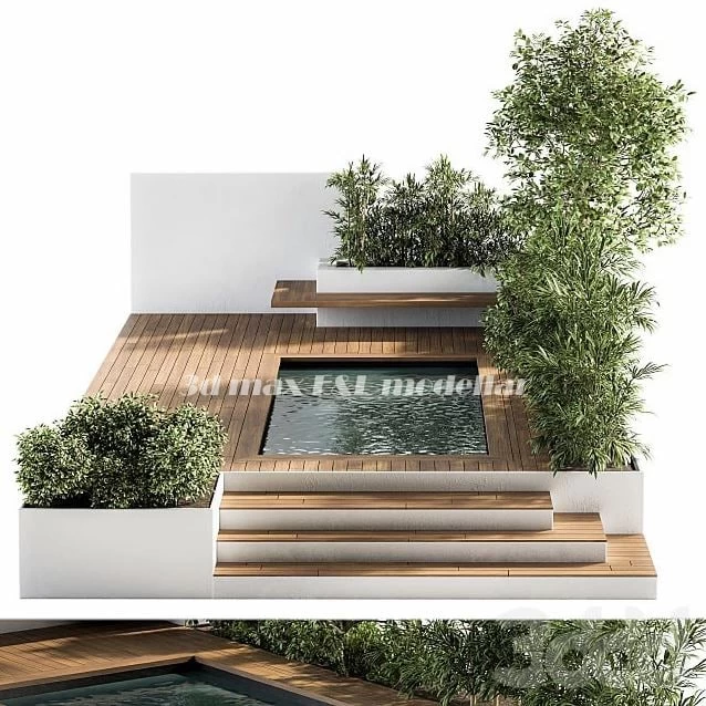 Backyard and Landscaping Furniture with Swimming Pool