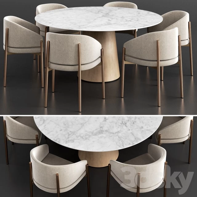 Porro Frank Armchair and Materic Table