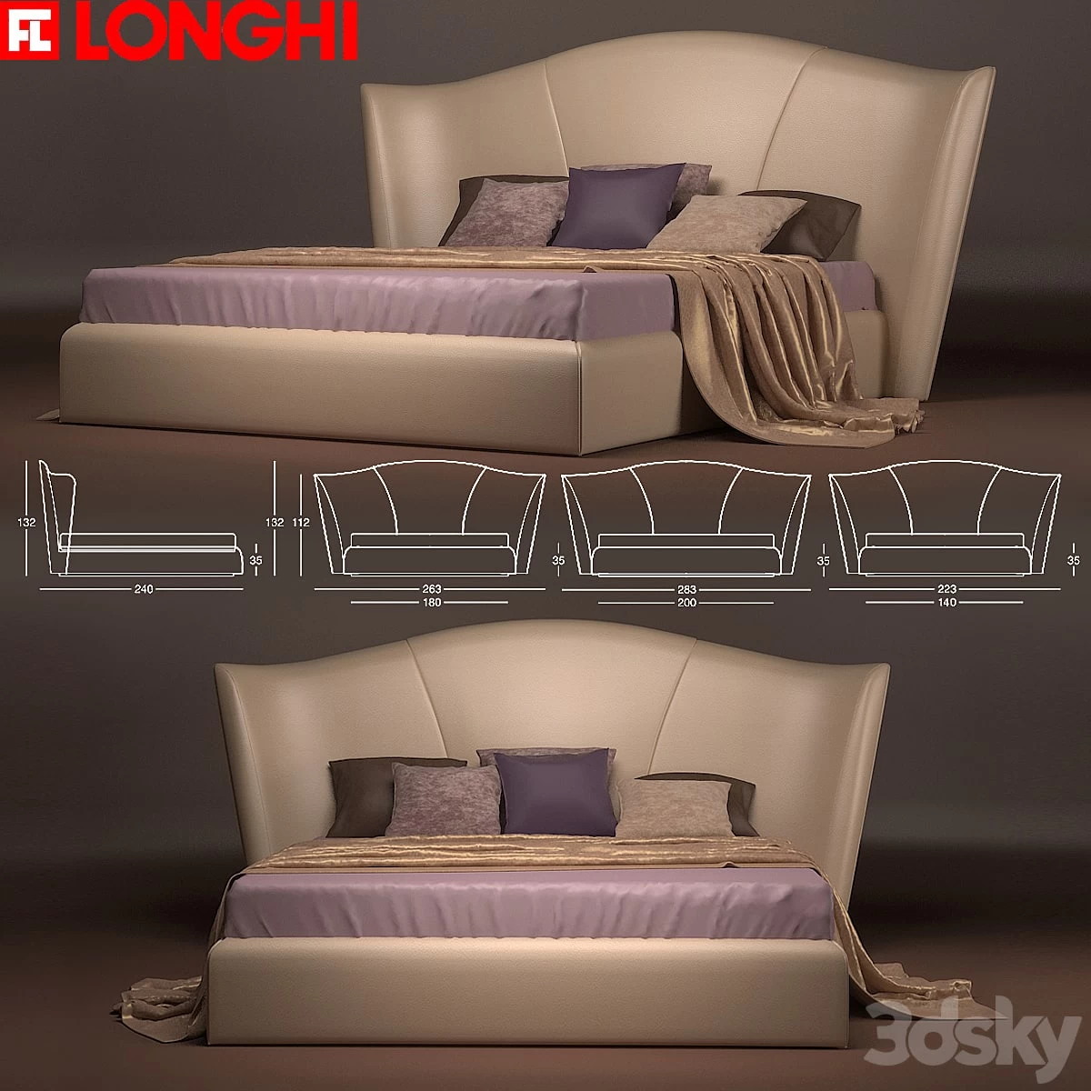 Bed Heron Longhi