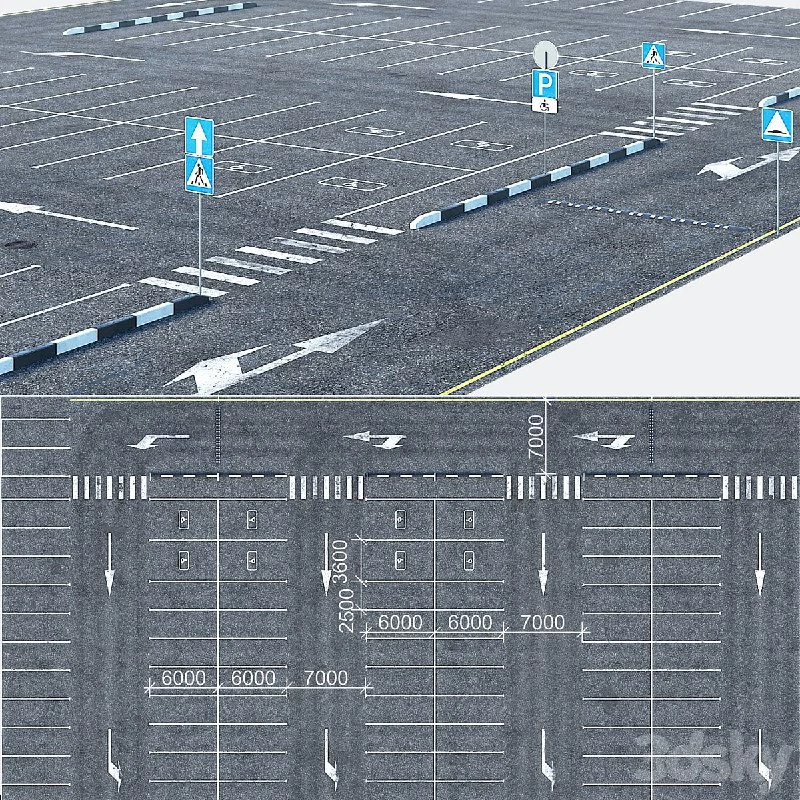 Outdoor car park