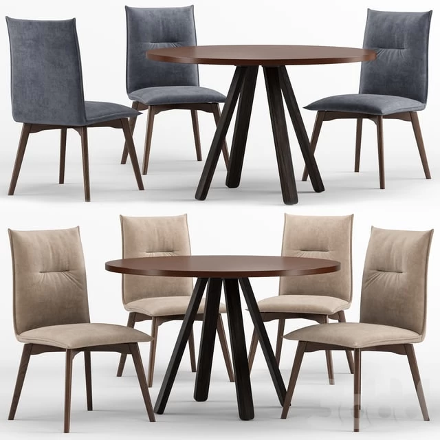 Stecco cocktail table and Maya chair - connubia calligaris