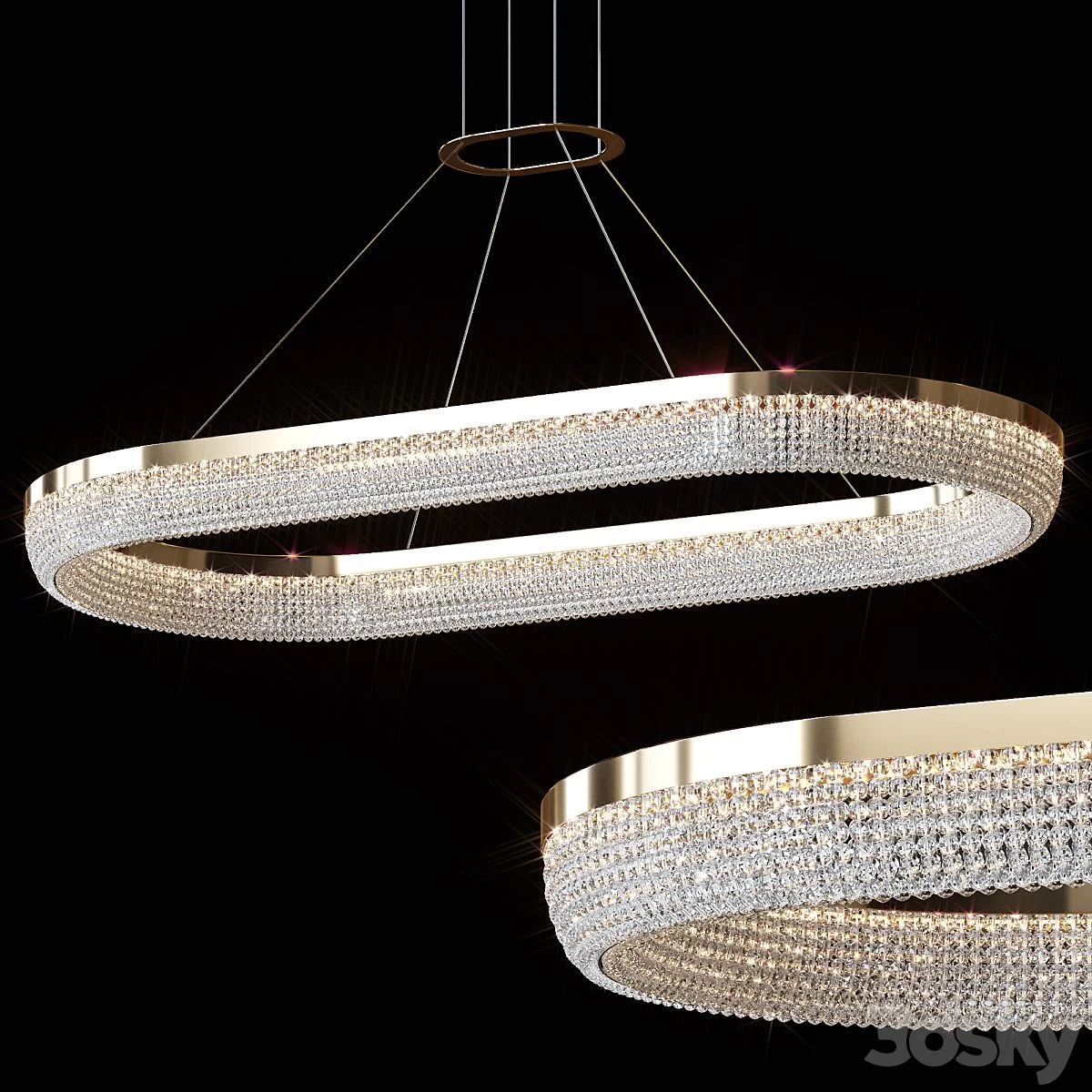Pendant chandelier CARMEN LONG by Lampatron #8270