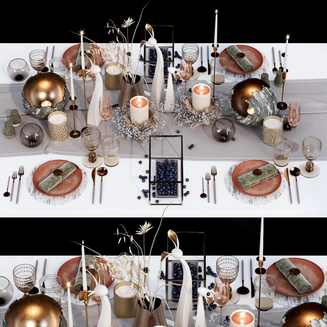 Luxury table setting _ wreath