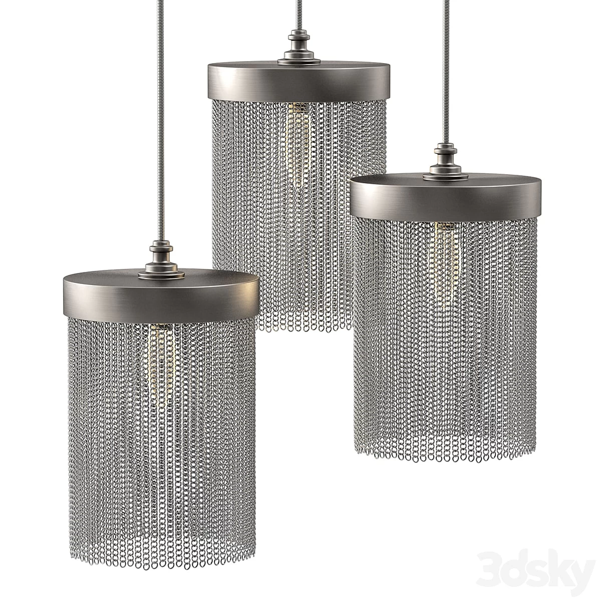 Tigermoth lighting - Silver chain mini pendant