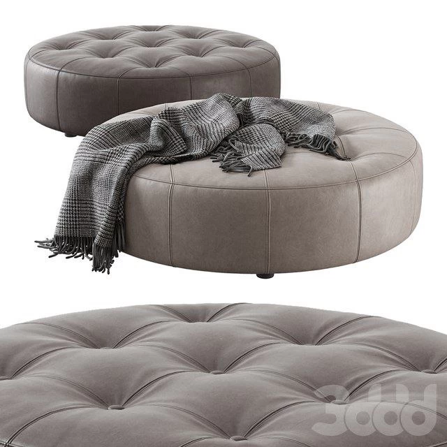 Leathercraft / Vivian Round Ottoman