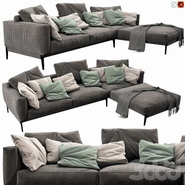 Flexform Romeo Chaise Lounge