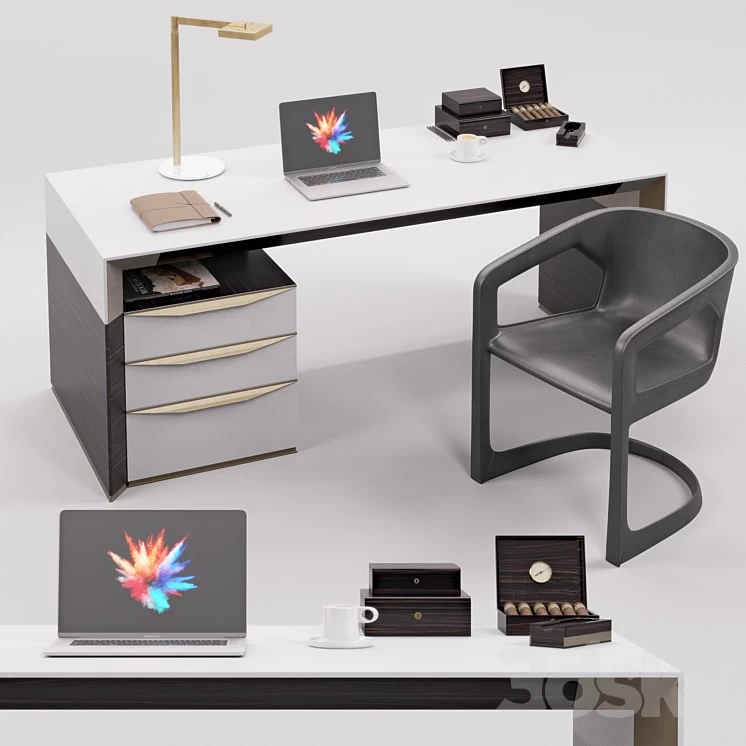 Rubelli Notaro Desk and Minotti Twombly