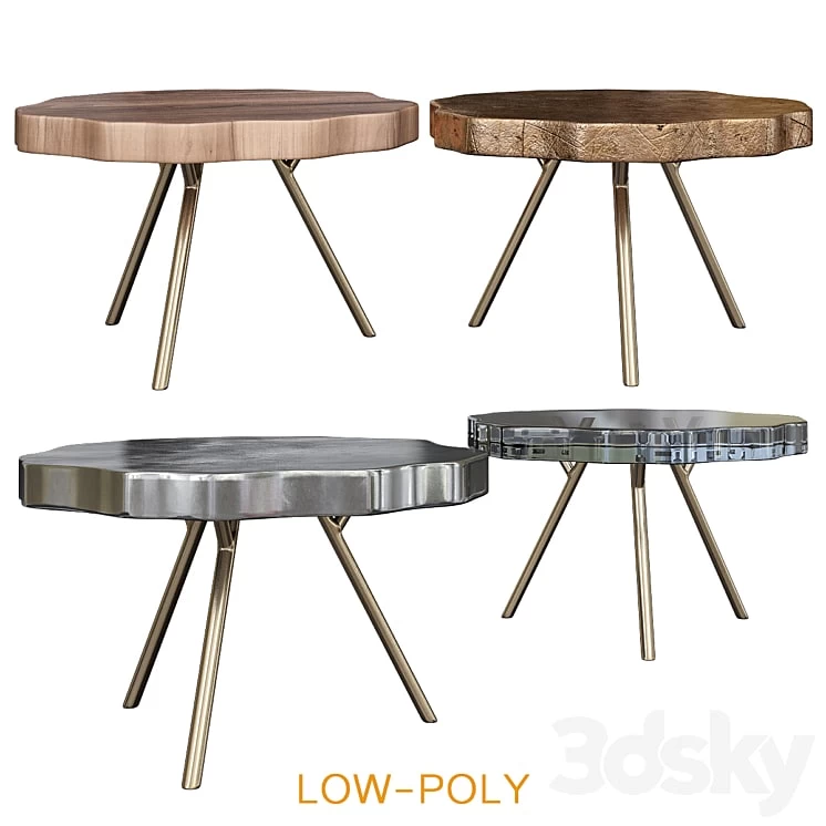 Trio Petrified Coffee Table