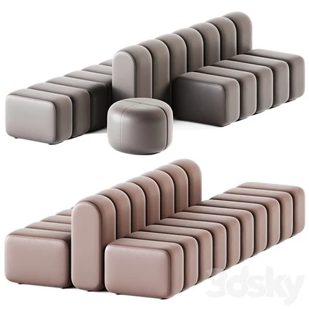 Pouf Sets Bob Hide by Bla Station