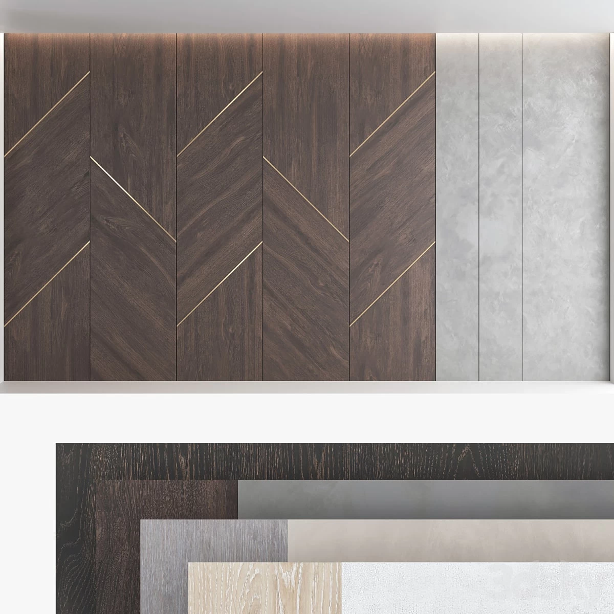 Decorative wall panel set 73 -interior-design