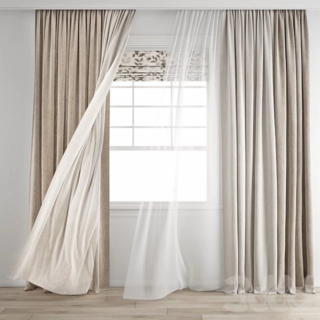 Curtain 345 / Wind blowing effect 8