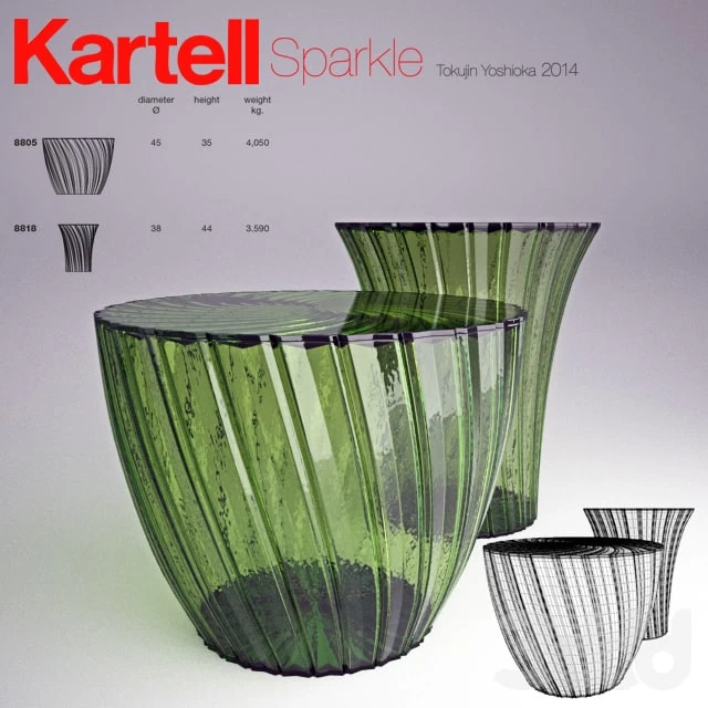 Kartell - Sparkle Table & Stool