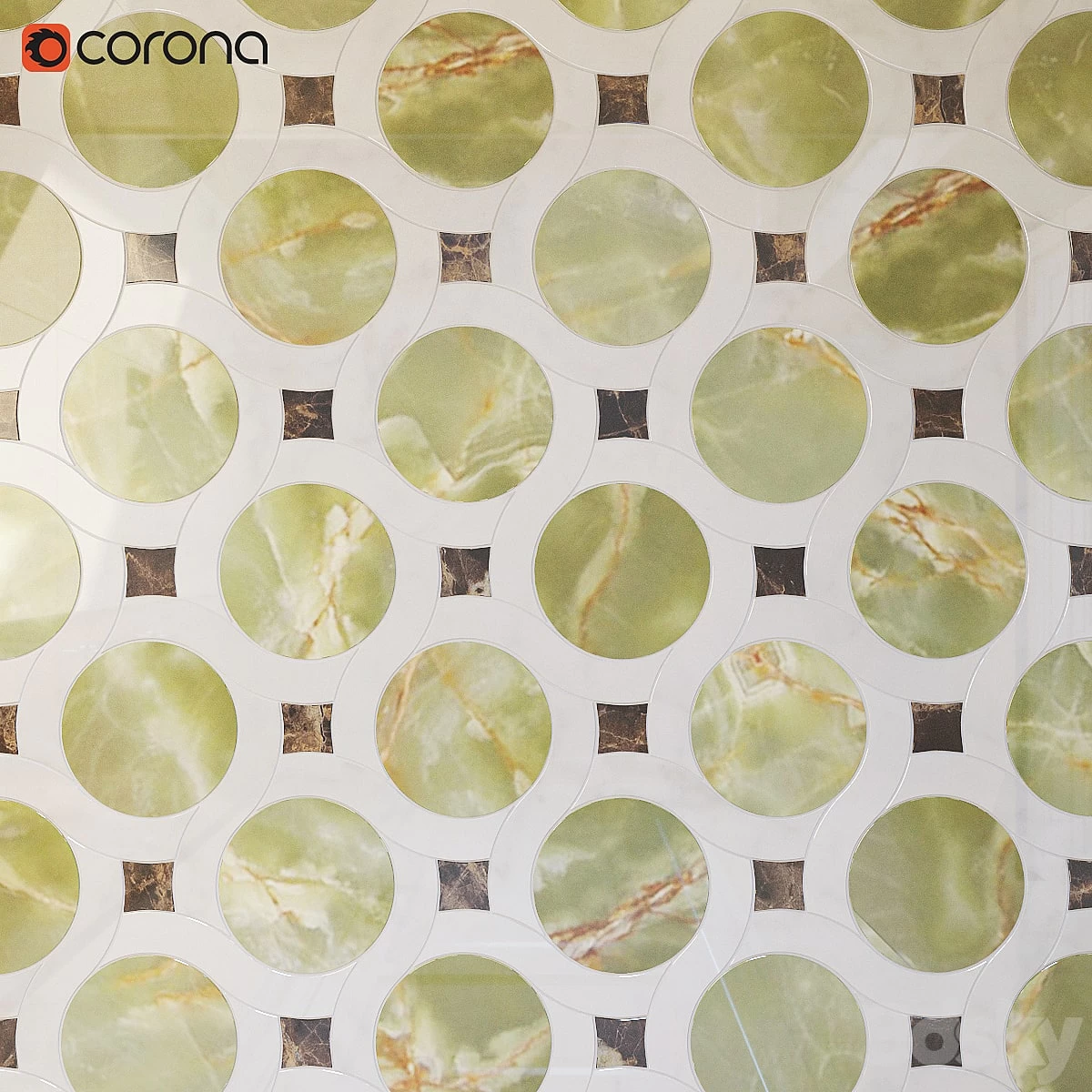 Panels of marble