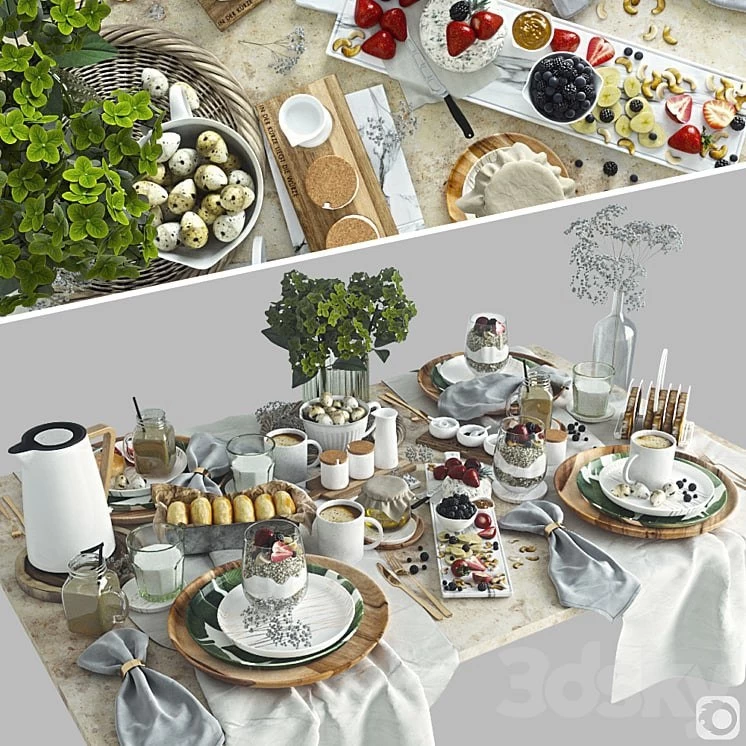 Table setting 37. Breakfast - 4. Corona