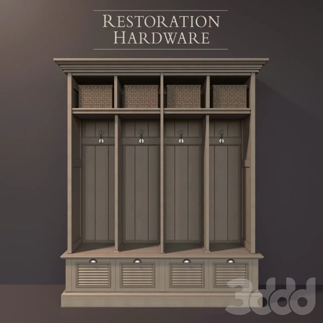 Wardrobe "RH SHUTTER 4-BIN ENTRY LOCKER"