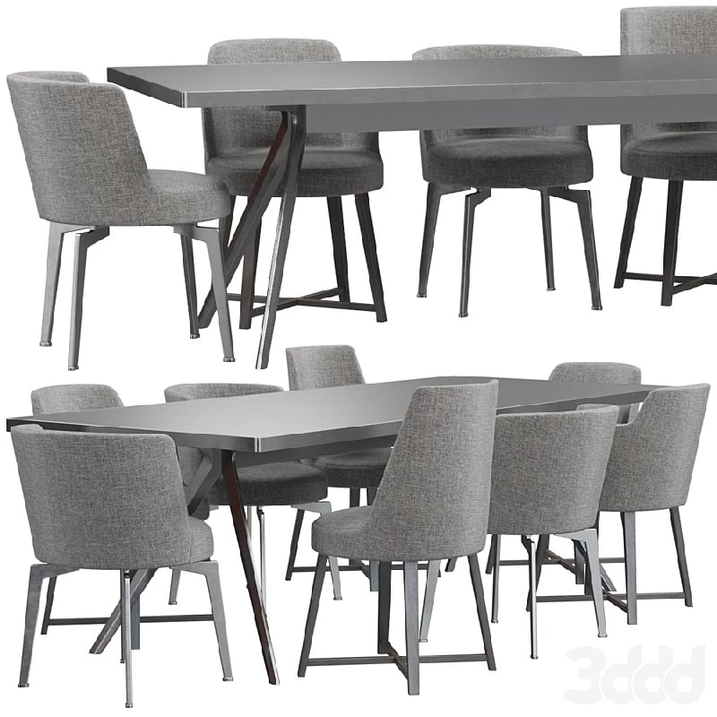 Flexform Hera Chair and Zefiro Table