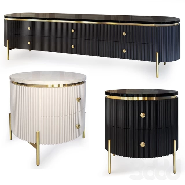 Chest and nightstand Art Deco. Sideboard, nightstand Art Deco by Chainaexpres