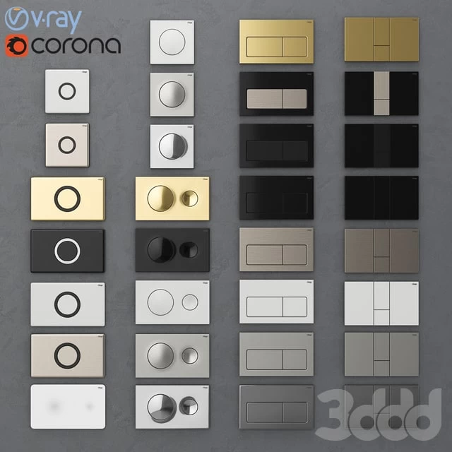 Flush buttons for installing Viega 1